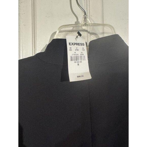 Express Womens Sleeveless Black Midi Dress With Mock Neck M - Picture 2 of 7